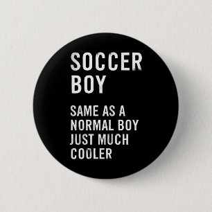 Badge Rond 5 Cm Définition de garçon de football drôle