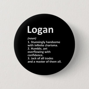 Badge Rond 5 Cm Définition de Logan Nom personnalisé Amusant Anniv