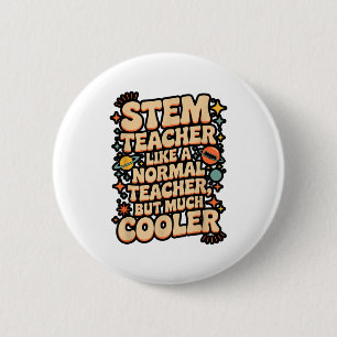 Badge Rond 5 Cm Définition de professeur de STEM Drôle de science