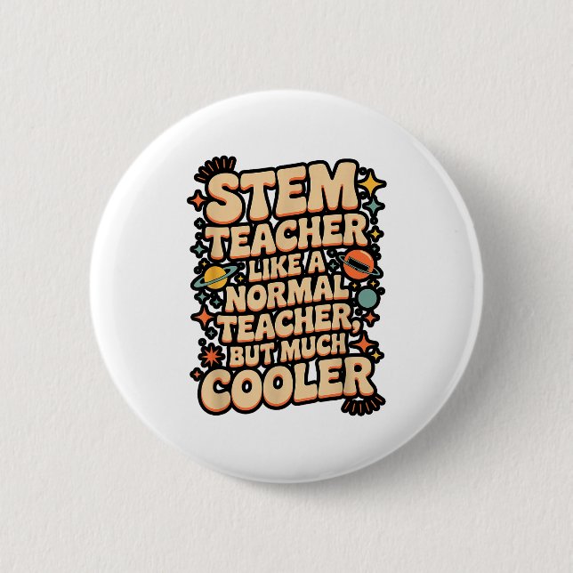 Badge Rond 5 Cm Définition de professeur de STEM Drôle de science  (Devant)