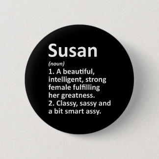 Badge Rond 5 Cm Définition de Susan Nom Personnalisé Noël Drôle