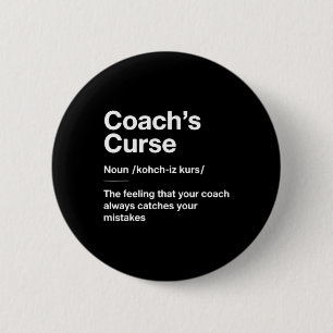 Badge Rond 5 Cm Définition d'équipe de sport drôle par l'entraîneu