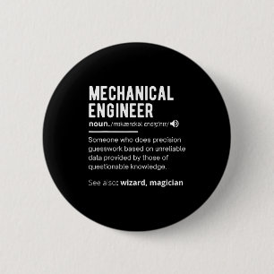 Badge Rond 5 Cm Définition drôle d'ingénieur mécanique Ingénierie 