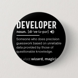 Badge Rond 5 Cm Définition du dictionnaire de développeurs Drôle d