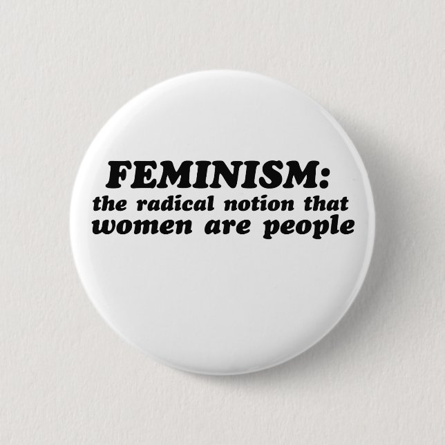 Badge Rond 5 Cm Définition du féminisme (Devant)