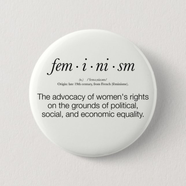 Badge Rond 5 Cm Définition du féminisme (Devant)