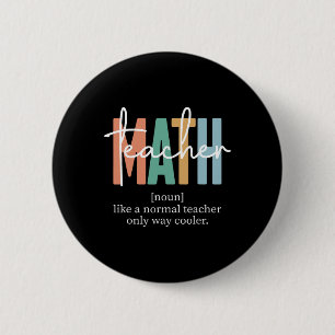 Badge Rond 5 Cm Définition d'un professeur de mathématiques drôle 