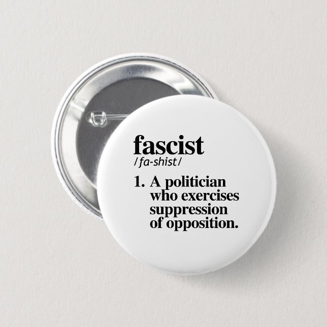 Badge Rond 5 Cm Définition fasciste (Devant & derrière)