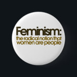 Badge Rond 5 Cm Définition féministe<br><div class="desc">Définition du féminisme</div>