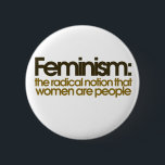 Badge Rond 5 Cm Définition féministe<br><div class="desc">Définition du féminisme</div>
