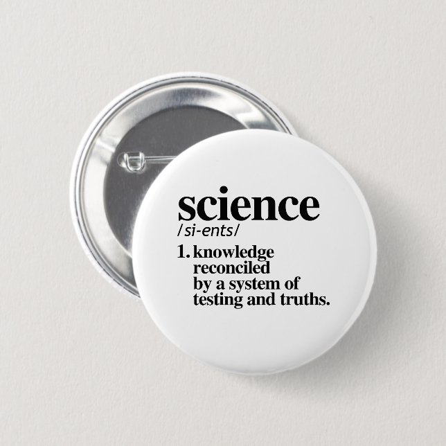BADGE ROND 5 CM DÉFINITION SCIENTIFIQUE (Devant & derrière)