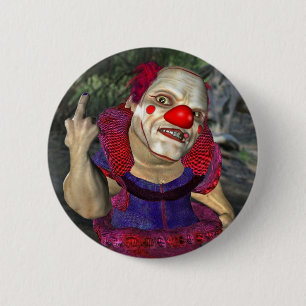 Badge Rond 5 Cm Dégoûtant le clown