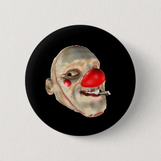 Badge Rond 5 Cm Dégoûtant le clown - plan rapproché de visage