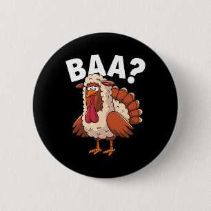 Badge Rond 5 Cm Déguisement d'agneau drôle de dinde de Thanksgivin