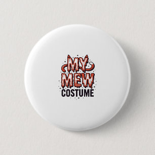 Badge Rond 5 Cm Déguisement de chat mignon pour Halloween Design v