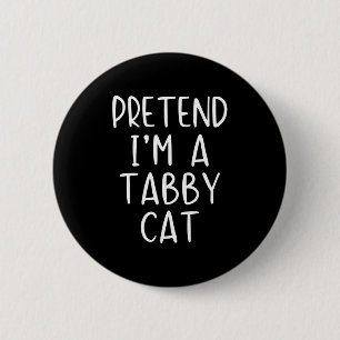 Badge Rond 5 Cm Déguisement de chat tigré simple pour Halloween