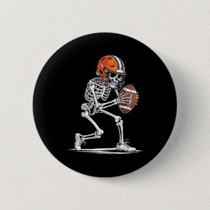 Badge Rond 5 Cm Déguisement de football de squelette drôle Hallowe
