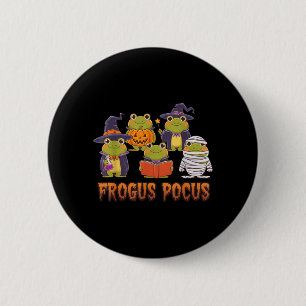 Badge Rond 5 Cm Déguisement d'Halloween de grenouille drôle Sorciè