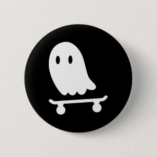 Badge Rond 5 Cm Déguisement drôle de fantôme de skateboard pour Ha