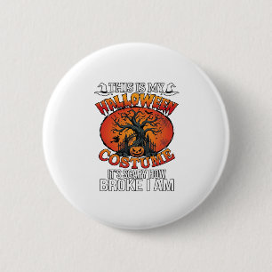 Badge Rond 5 Cm Déguisement Halloween Citrouille Cassée Arbre Effr