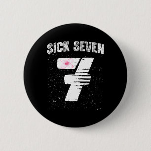 Badge Rond 5 Cm Déguisement Sick Seven 67 Halloween