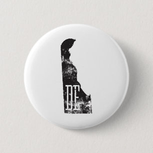 Badge Rond 5 Cm Delawar utilisé State Map DE Abbreviation
