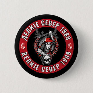 Badge Rond 5 Cm Délies Nord 1989 Rouge Blanc