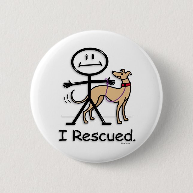 Badge Rond 5 Cm Délivrance de lévrier (Devant)