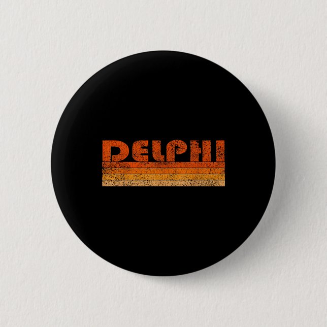 Badge Rond 5 Cm Delphes Grèce Rétro Vintage  (Devant)