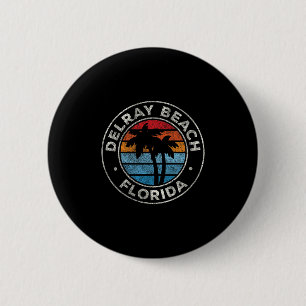 Badge Rond 5 Cm Delray Beach Floride Fl Vintage Graphisme les anné