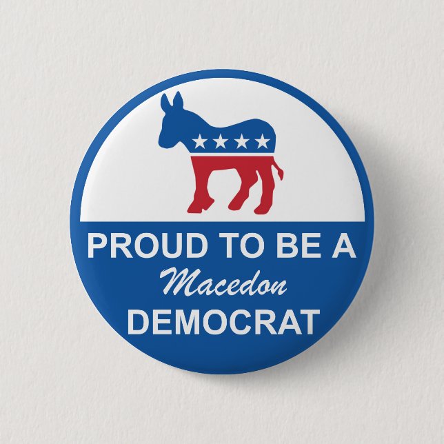 Badge Rond 5 Cm DEM 2 de Macedon de bouton (Devant)