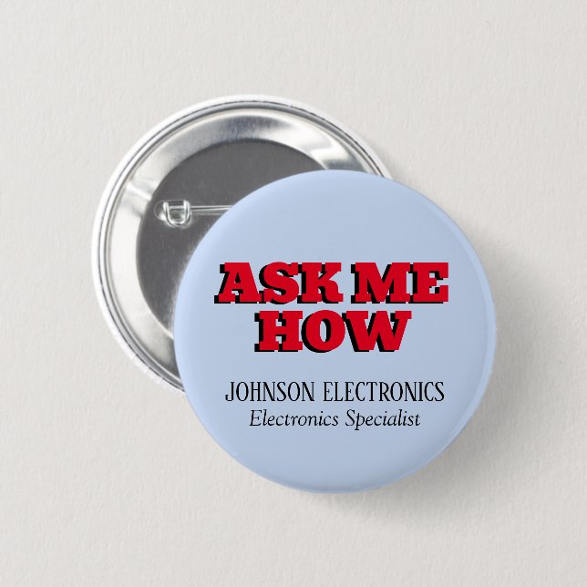 Badge Rond 5 Cm Demande d'entreprise Comment Promotionnel (Devant & derrière)