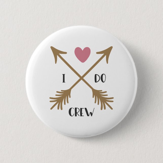Badge Rond 5 Cm Demande en mariage I DO CREW pour mariage (Devant)