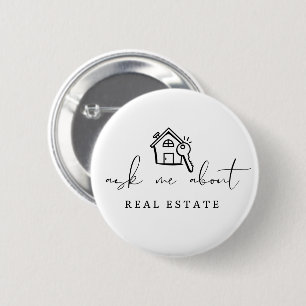 Badge Rond 5 Cm Demander-moi à propos de Immobilier Realtor Promo