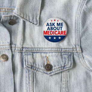 Badge Rond 5 Cm Demandez-moi à propos de Medicare