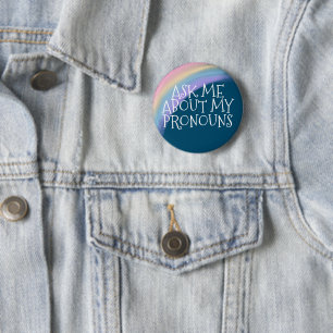 Badge Rond 5 Cm Demandez-Moi Mon Pronouns