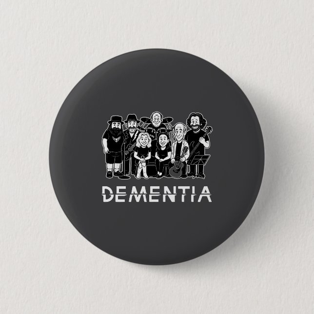 Badge Rond 5 Cm Dementia New Black _1  (Devant)