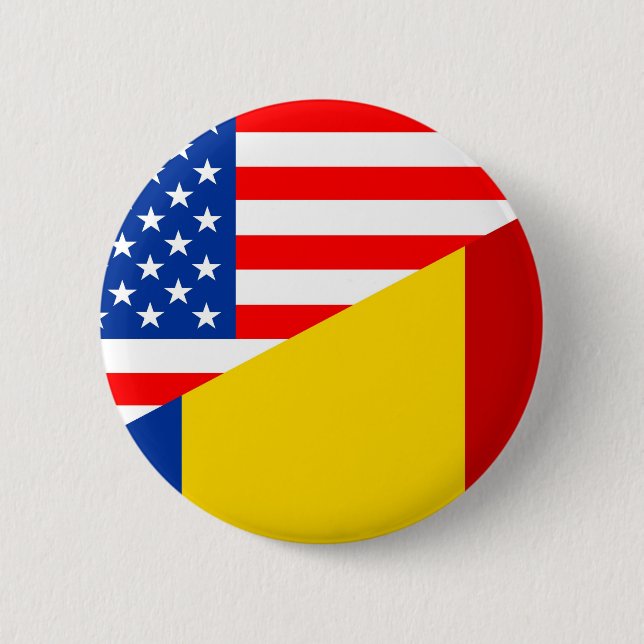 Badge Rond 5 Cm demi de countr des Etats-Unis de drapeau des (Devant)