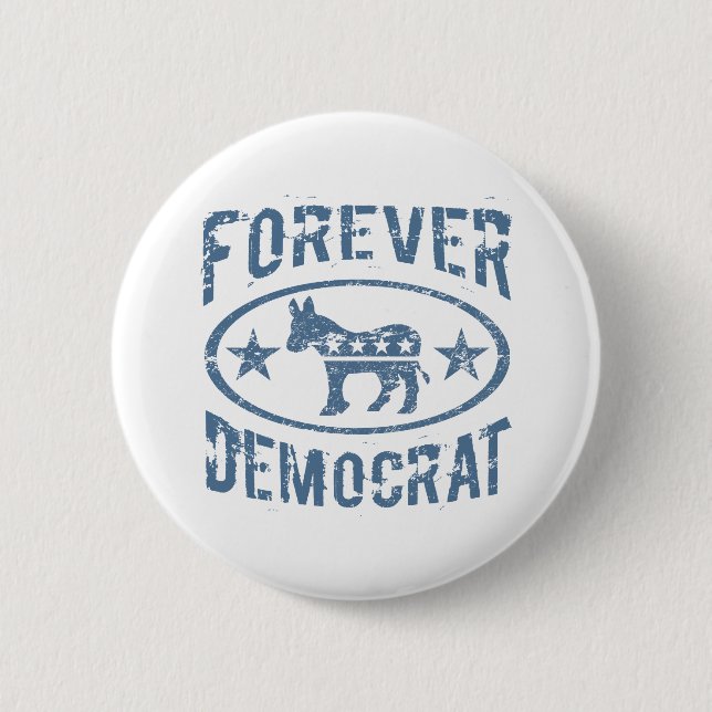 Badge Rond 5 Cm Démocrate (Devant)