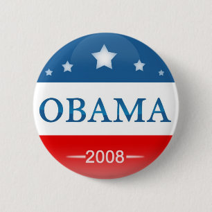 Badge Rond 5 Cm Démocrate Barack Obama 2008