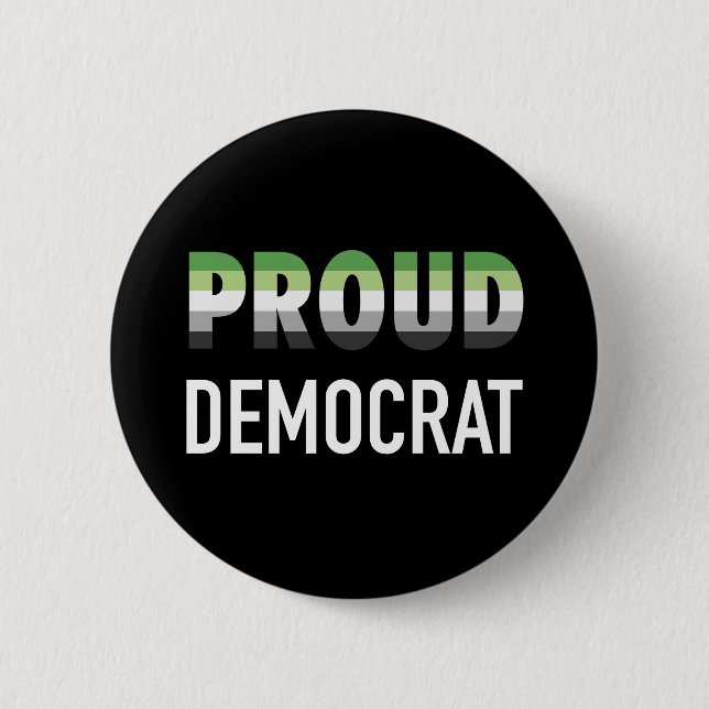 Badge Rond 5 Cm Démocrate de la fierté aromantique (Devant)