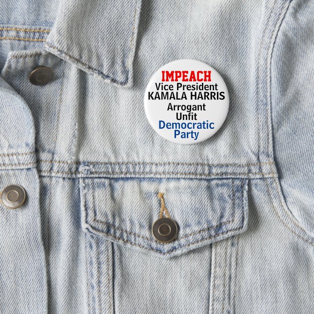 Badge Rond 5 Cm Démocrate Impeach Harris (En situation)