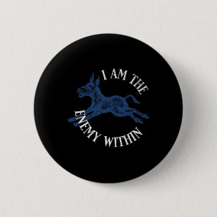 Badge Rond 5 Cm Démocrate Kamala Harris Ennemi Intérieur Anti-trum