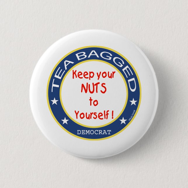 Badge Rond 5 Cm Démocrate mis en sac par thé (Devant)