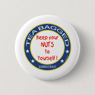 Badge Rond 5 Cm Démocrate mis en sac par thé