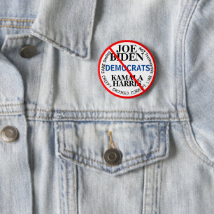 Badge Rond 5 Cm Démocrates Joe Biden Kamala Harris