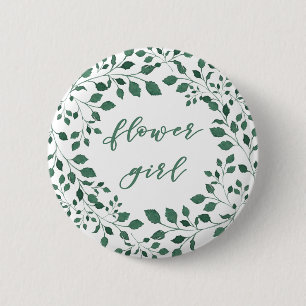 Badge Rond 5 Cm Demoiselle de honneur de la guirlande  