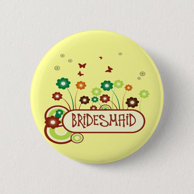Badge Rond 5 Cm Demoiselle d'honneur (Devant)