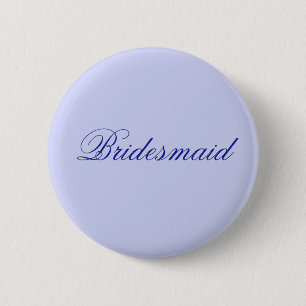 Badge Rond 5 Cm Demoiselle d'honneur bleu élégant