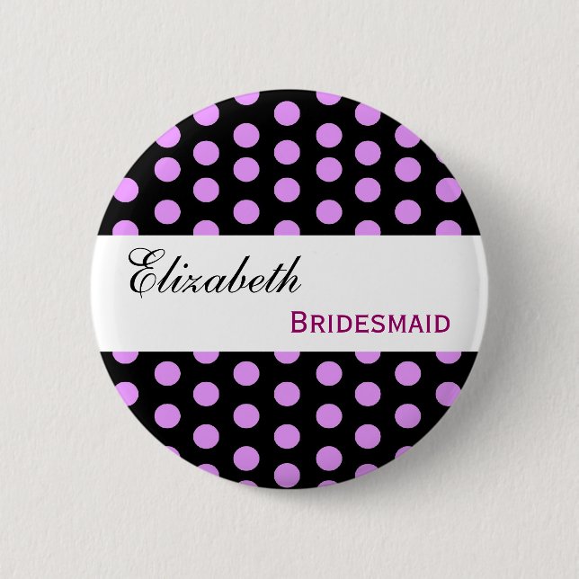 Badge Rond 5 Cm Demoiselle d'honneur nommée faite sur commande de (Devant)